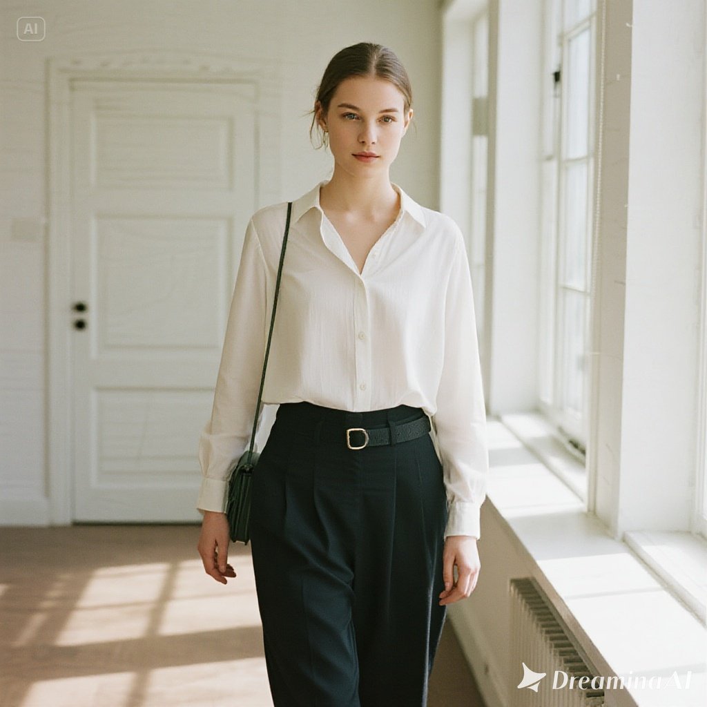 Kolase outfit fashion minimalis ala Skandinavia untuk musim semi dengan palet warna netral.